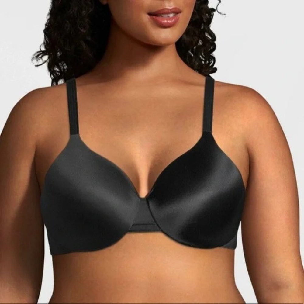 Bali Smoothing Full Coverage Bra in Black Sz 40DD NWT
